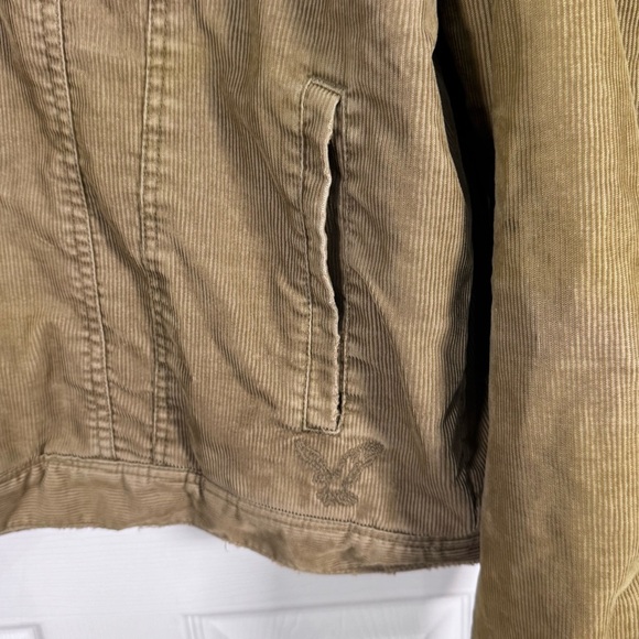 Tan Lightweight Shirt Jacket with Suede Texture - Picture 2 of 6